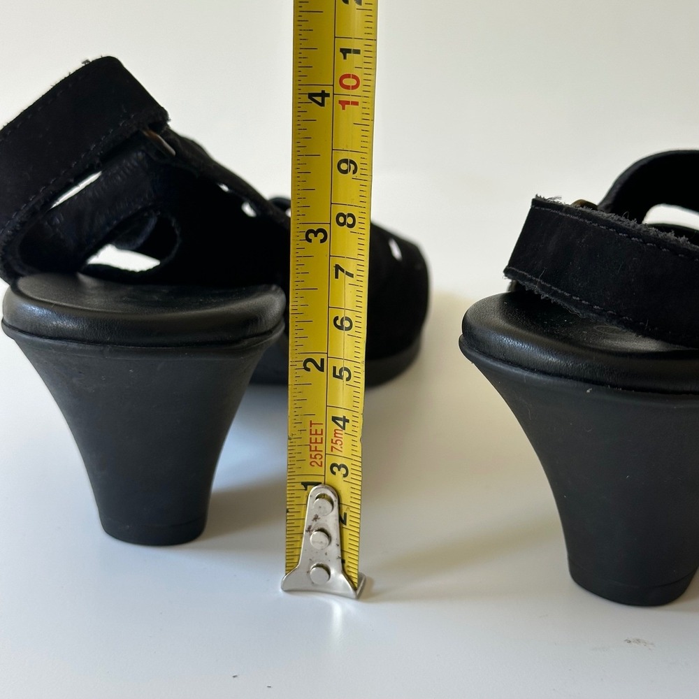 Arche Sandals Enexor Black Nubuck Suede Cage Slingback Wedge size 38 - Picture 6 of 13